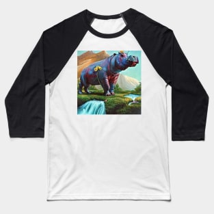 funny hippo Baseball T-Shirt